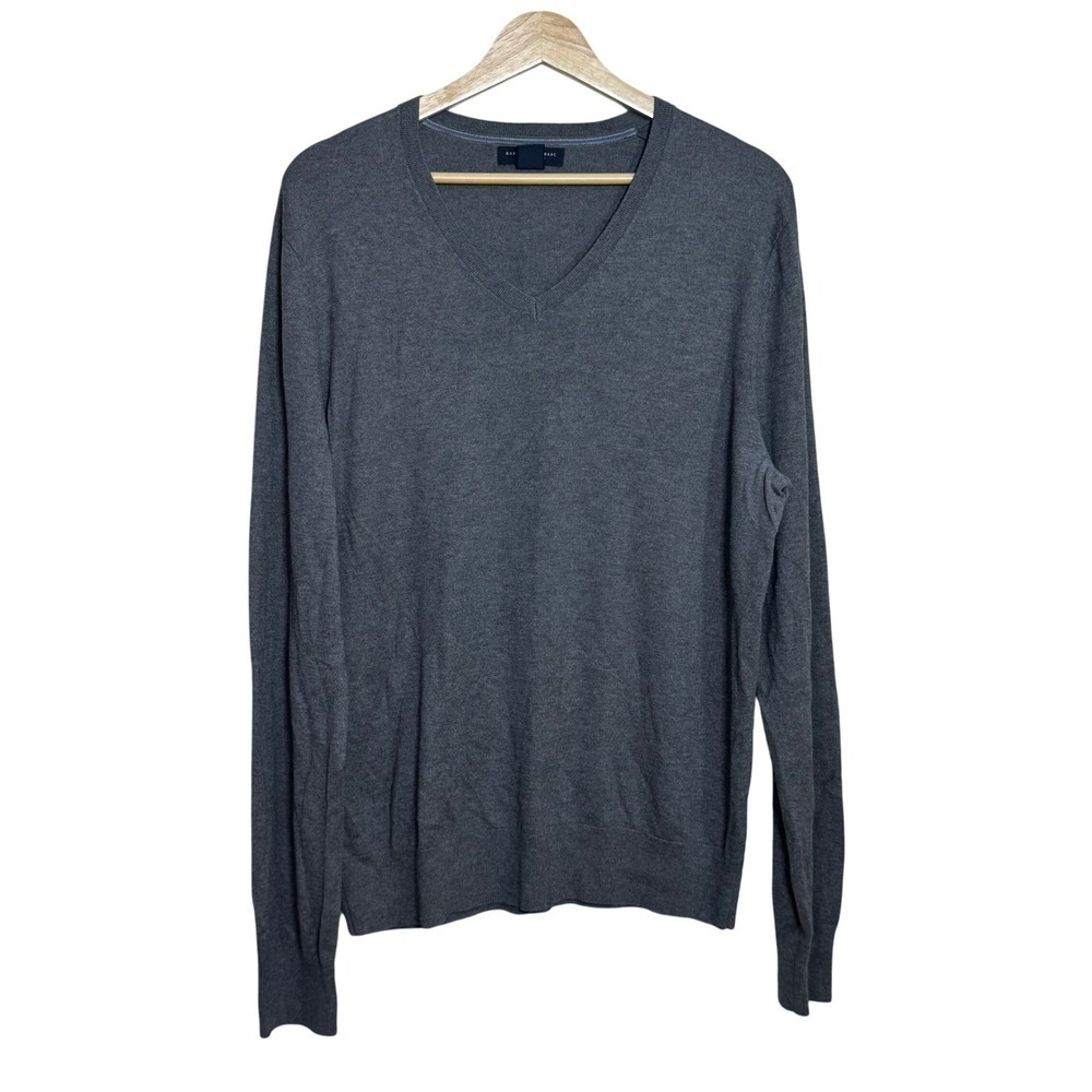 Banana Republic Luxury Blend Men V Neck Long Sleeve Sweater Size L Silk cashnere